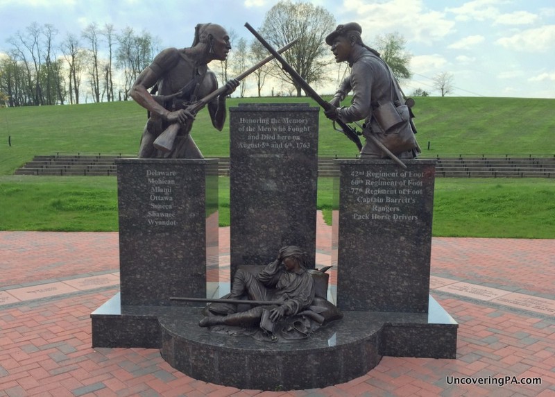 Bushy Run Battlefield monument.