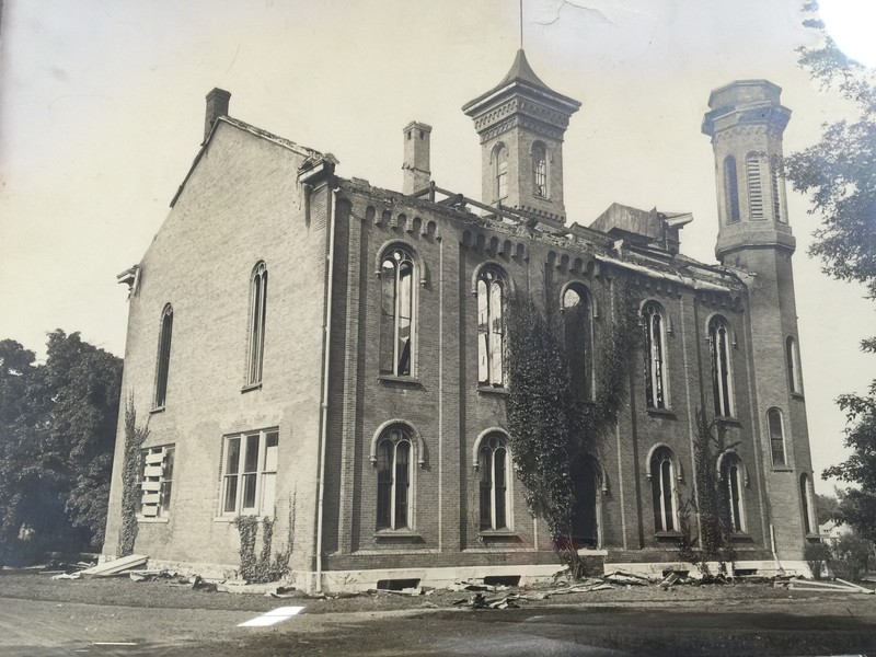 Sturtevant Hall after the fire 