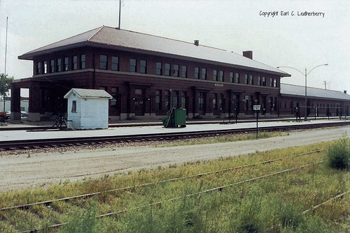 The depot as seen from the railroad