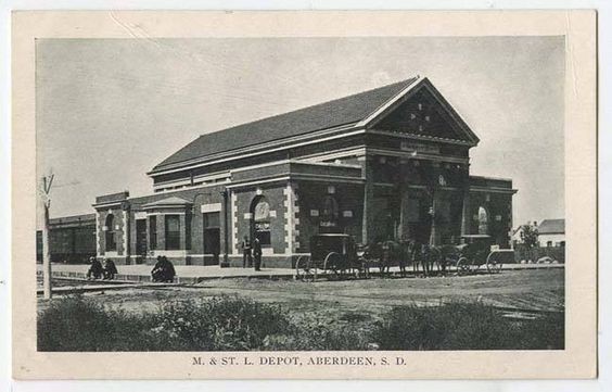Circa 1920s postcard photo of the depot
