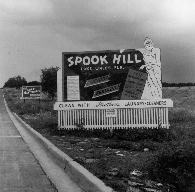 Vintage Spook Hill sign