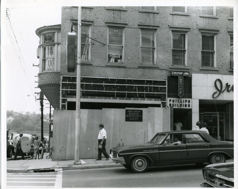 The building undergoing construction in 1966.