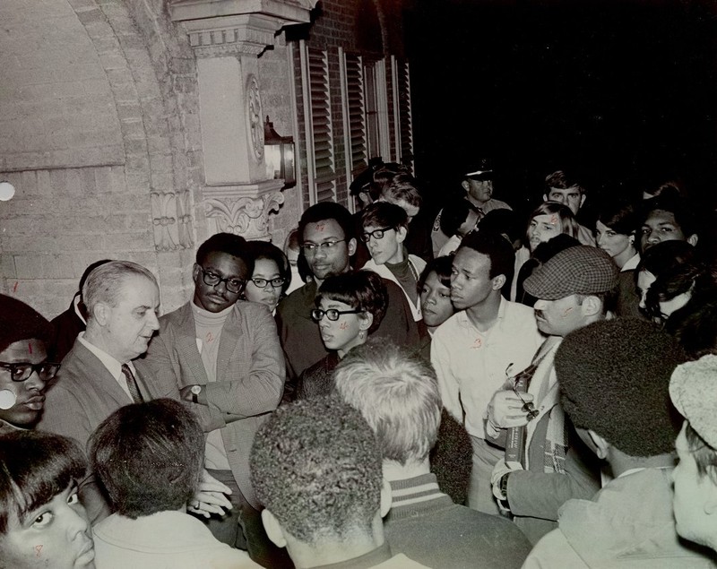 Leo Jenkins Meeting with Student Protestors (1969)