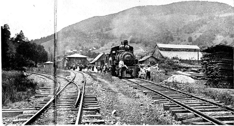 Undated Photograph of the Railroad and Railway Depot in Boone, NC