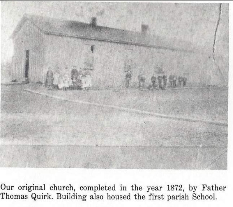 The original St. Joseph Church in 1872