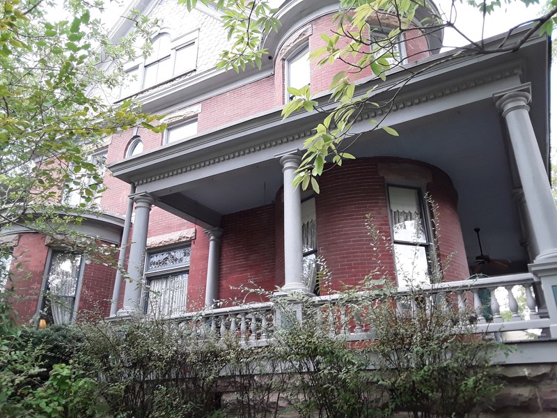 Dunklin House, side porch showing bay window