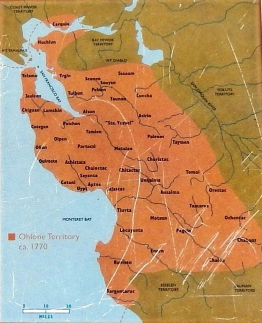 Map of the Ohlone Homeland, circa 1770