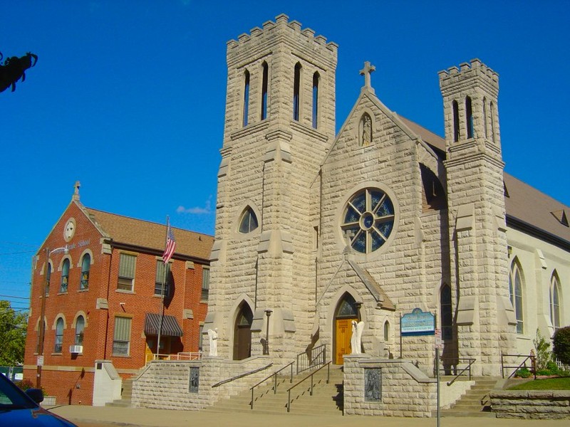 The church and the grade school.