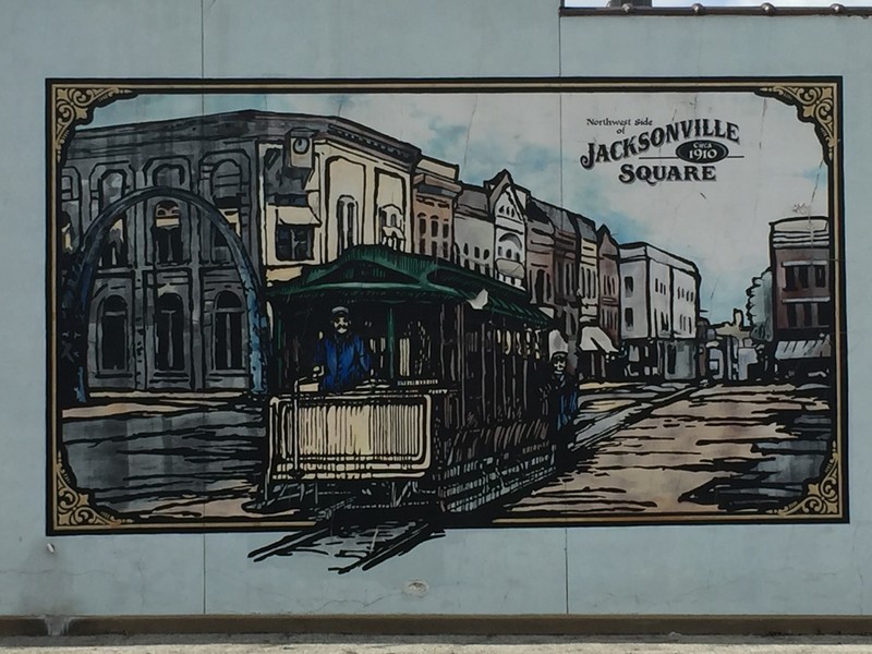 The West Side of the Square in 1910 Mural. 