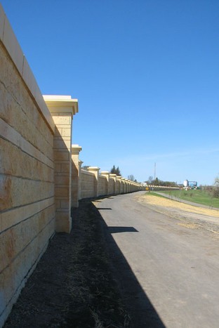 Floodwall north of downtown Grand Forks