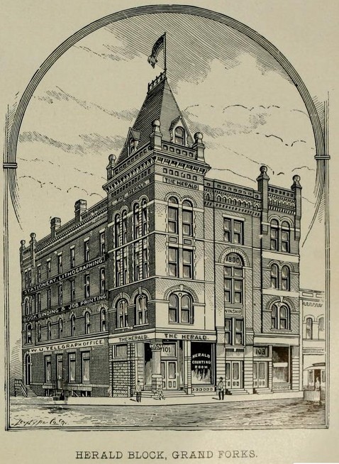 1900 sketch of the Herald building. 