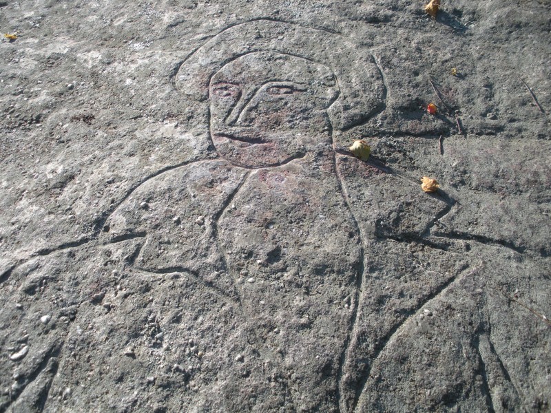 Here is a close up of "The Mariner" (via https://smoothingit.wordpress.com/2013/02/10/rock-carvings-on-the-new-river/)