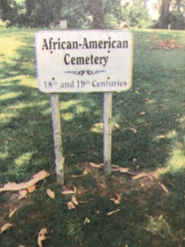 Sign at the African American Cemetery on Martin Luther King Jr., Avenue