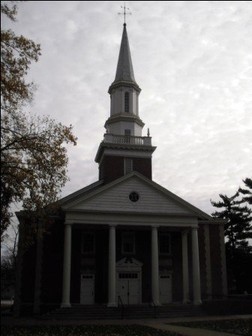 Outside view from the upper Quad on campus. 