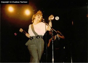 Madonna performing at Danceteria 