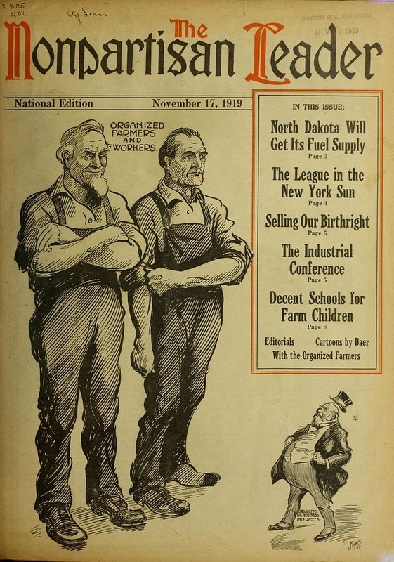 1919 cover of the Nonpartisan League Journal 