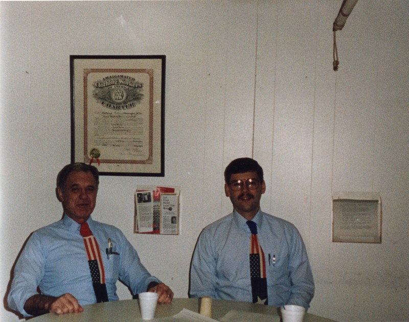 Corbin Ltd. Plant Manager Ken Felts and Engineer Tim Holton, 4th of July, Huntington, WV, 1990