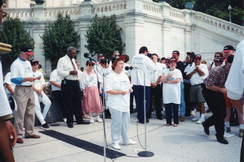 Frances Jackson, Local ACTWU Union President, Amalgamated Clothing and Textile Workers Union (ACTWU) Washington D.C. Protest, 1991