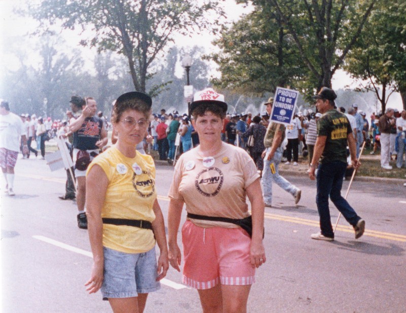 Mae Adkins and Betty Simpkins, Amalgamated Clothing and Textile Workers Union (ACTWU)  Protest, Washington, D.C. 1991