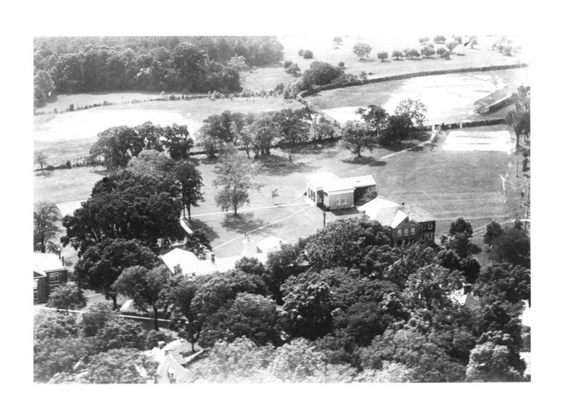 The Old Library, before the construction of the Sunken Garden 