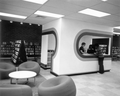 The former Five Points Public Library circa 1980. This a one-room library that served the community prior to the construction of the Blair-Caldwell Library.