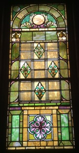 Stained glass window in the Central Presbyterian Church