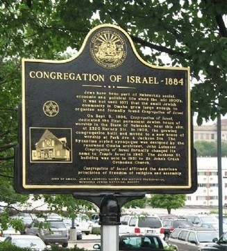 This historical marker was dedicated by the Jewish American Society for Historic Preservation and the Nebraska Jewish Historical Society with the support of the city of Omaha Photo by: Jerry Klinger