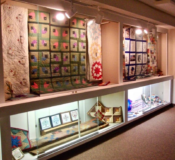 Temporary display on the art of quilt-making