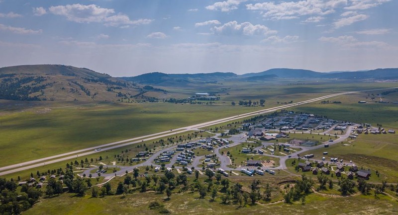 Aerial view of the the resort.