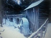 John Cable Grist Mill in Cades Cove . winter. courtesy of www.mysmokymountainvacation.com