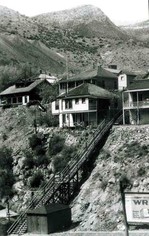 1920 of the stairs that lead from lower Tombstone Canyon to Quality Hill