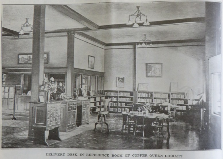 Delivery Desk in Reference Room. Photo courtesty of the Bisbee Mining and Historical Museum