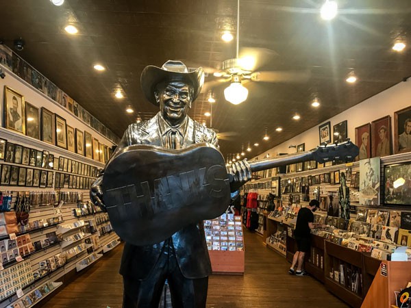 Statue of Ernest Tubb Inside the Record Shop 