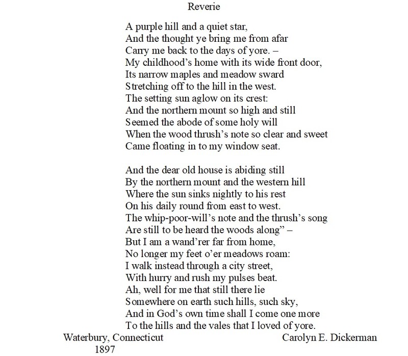 Carolyn Dickerman wrote this reminiscence of growing up in the "old red house."