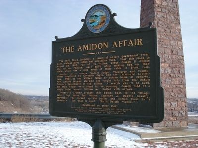 Front side of the Amidon Affair marker