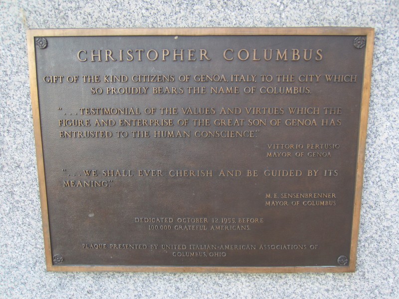 Plaque that was located on the statue’s base.