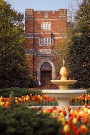 The front doors Keller Hall
