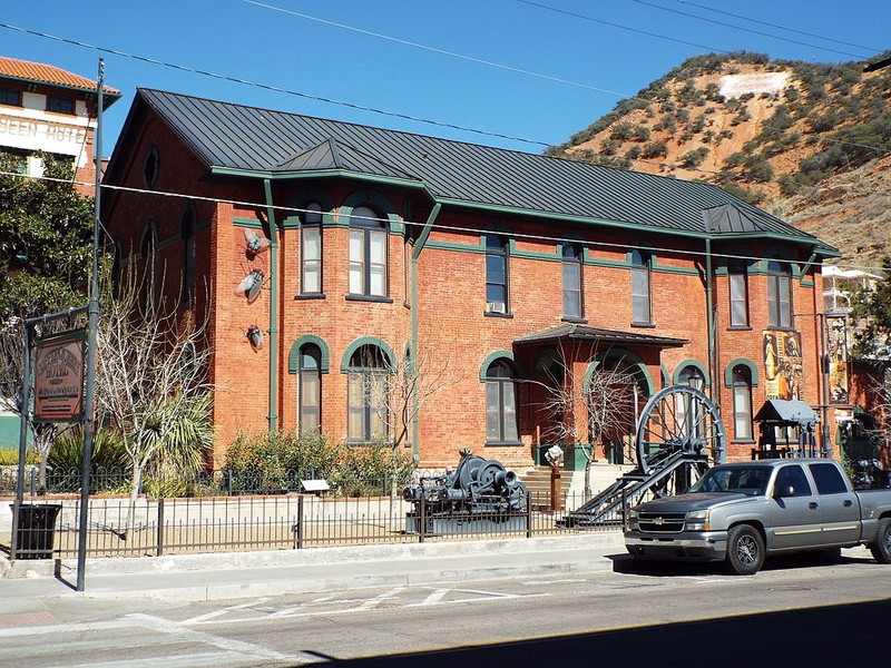 The Phelps Dodge Headquarters Building, now the Bisbee Mining & Historical Museum as it looks today