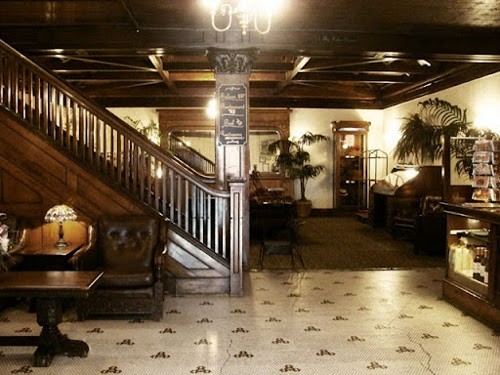 Lobby and staircase of the hotel