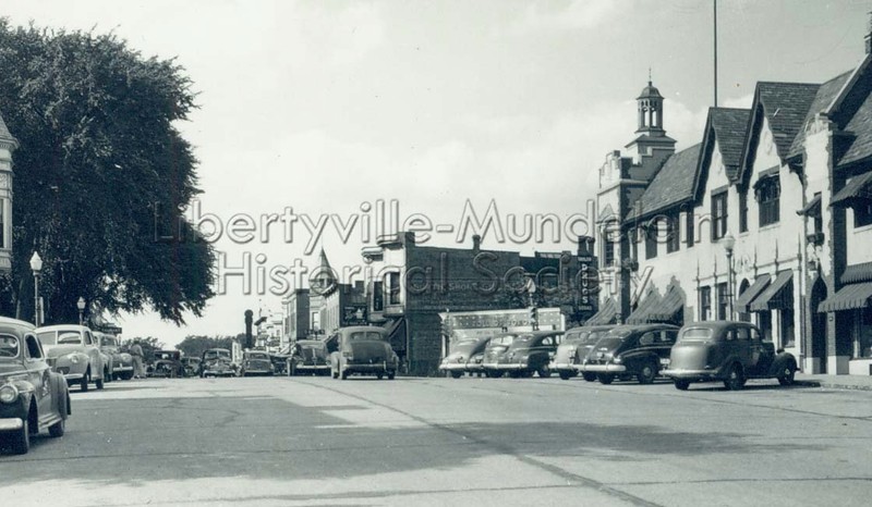 Roll of Honor on empty lot, 1940s