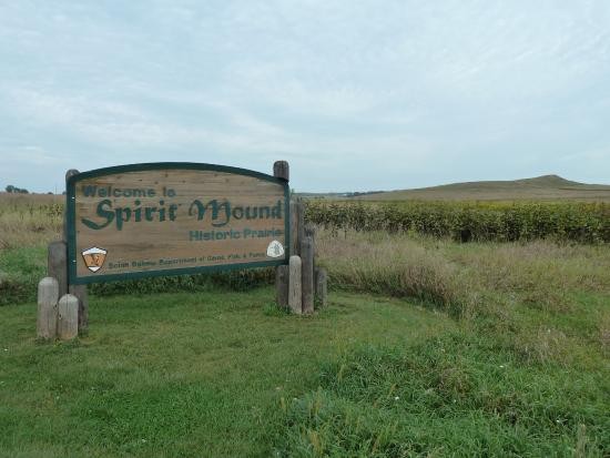 Spirit Mound is in the distance on the right