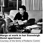Margo Jones working in her apartment