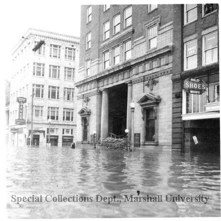 The bank during the flood of 1937 