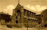 1930s colored postcard of the church