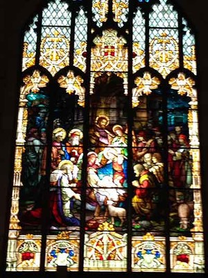 One of the 41 stained glass windows