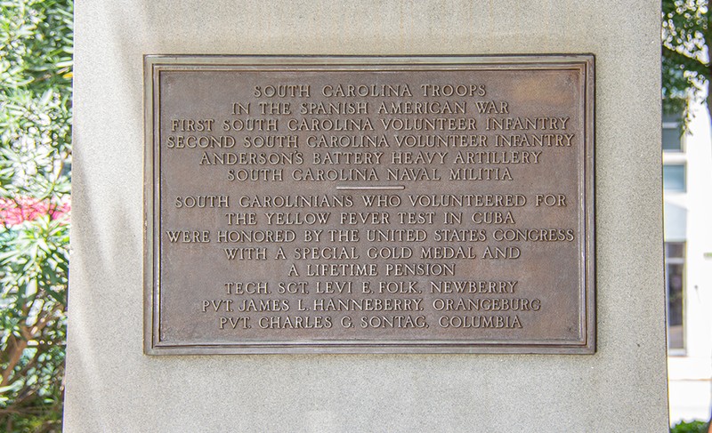 South plaque, Spanish-American War Veterans Monument