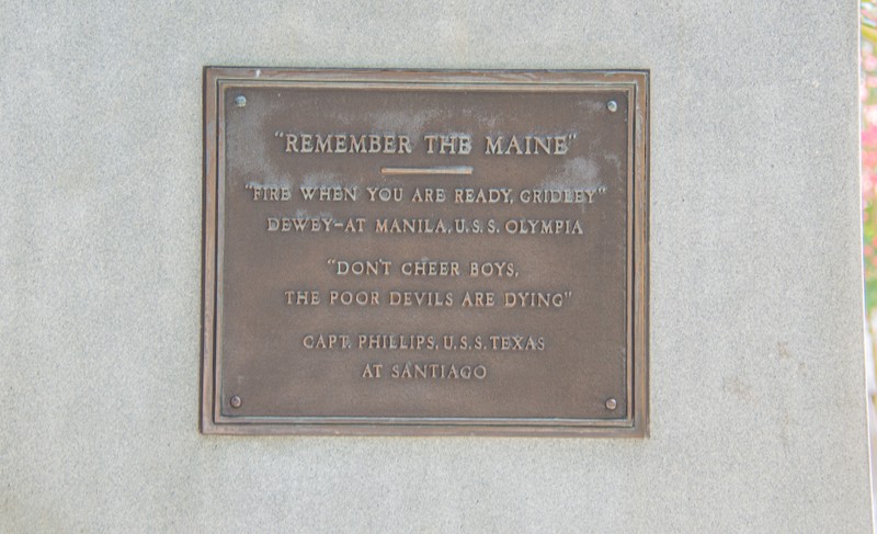 North plaque, Spanish-American War Veterans Monument