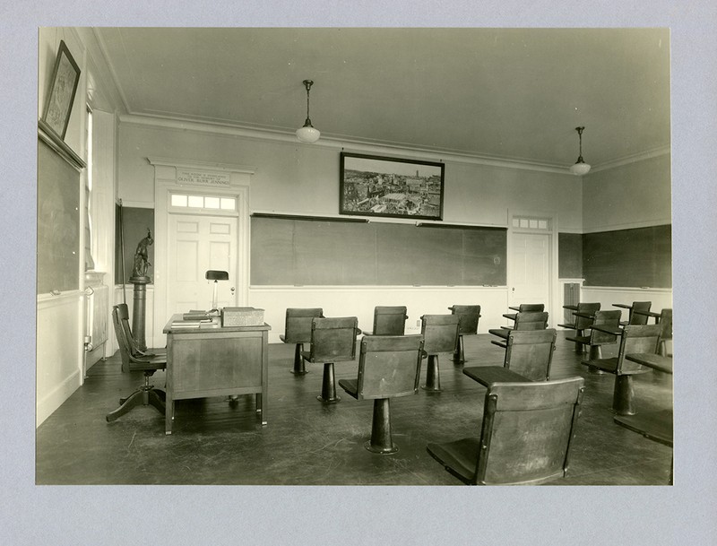 Samuel Phillips Hall classroom. Photograph by Arthur Haskell