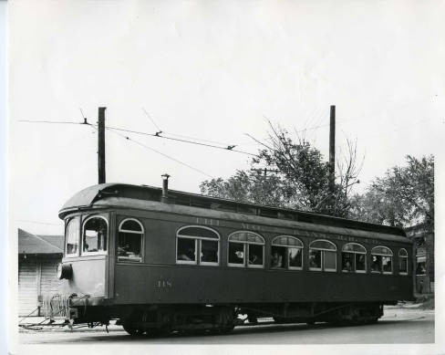 An electric car on the Strang Line