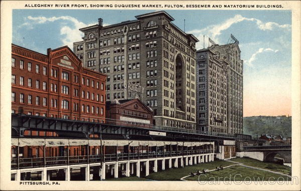 The Fulton Building and its sister, the Bessemer Building (demolished in 1964) on the right.  